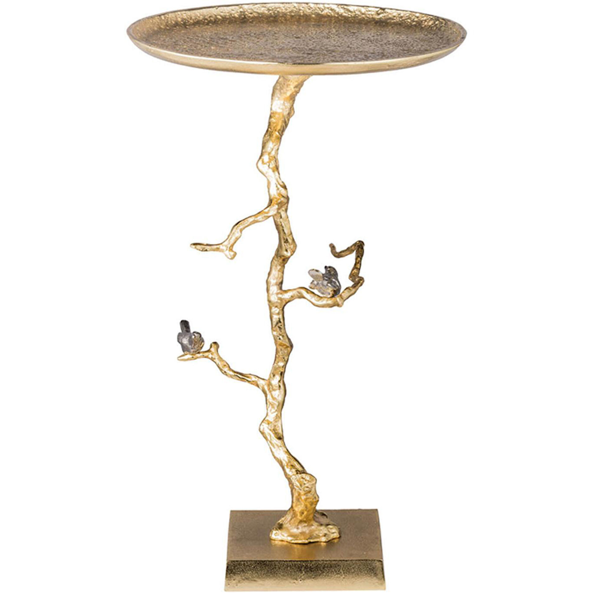 Welling Demilune Table in White/Gold