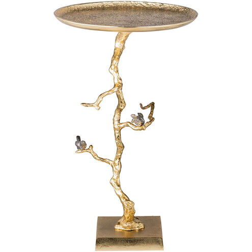 Welling Demilune Table in White/Gold