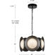 Cleo LED 16 inch Chrome/Opal Glass Chandelier Ceiling Light