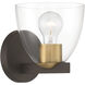 Noellea 1 Light 6.5 inch Dark Bronze and Legacy Brass Bath Sconce Wall Light