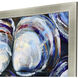Salty Blue and Black and Red and Green Framed Art