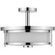 Savannah 2 Light 13.75 inch Chrome Semi Flush Mount Ceiling Light