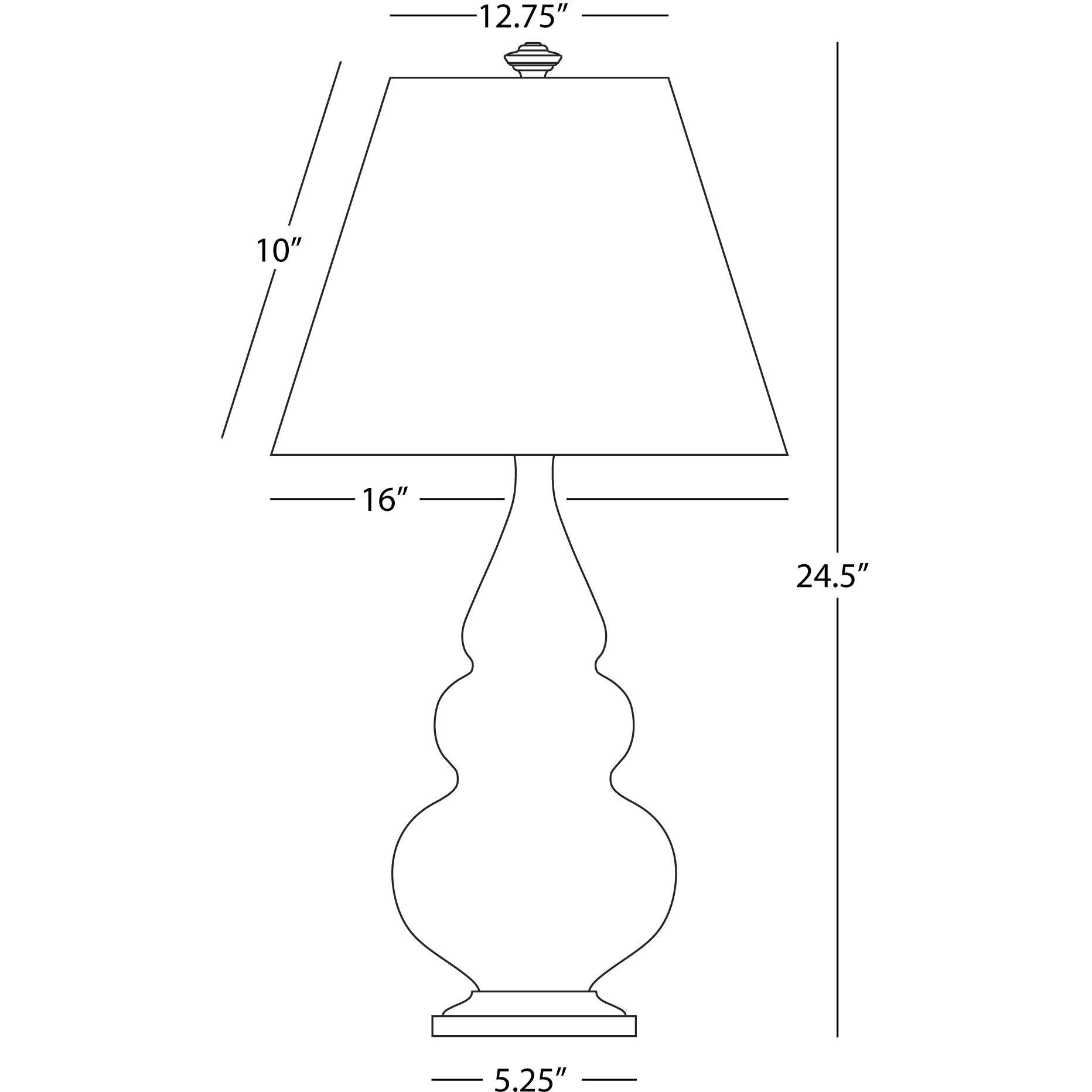 Small Triple Gourd 24.38 inch 150 watt Matte Celadon Accent Lamp Portable Light in Antique Silver