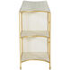 Jeanelle 53.5 X 16 inch Cerused White / Stained Gold Console Table
