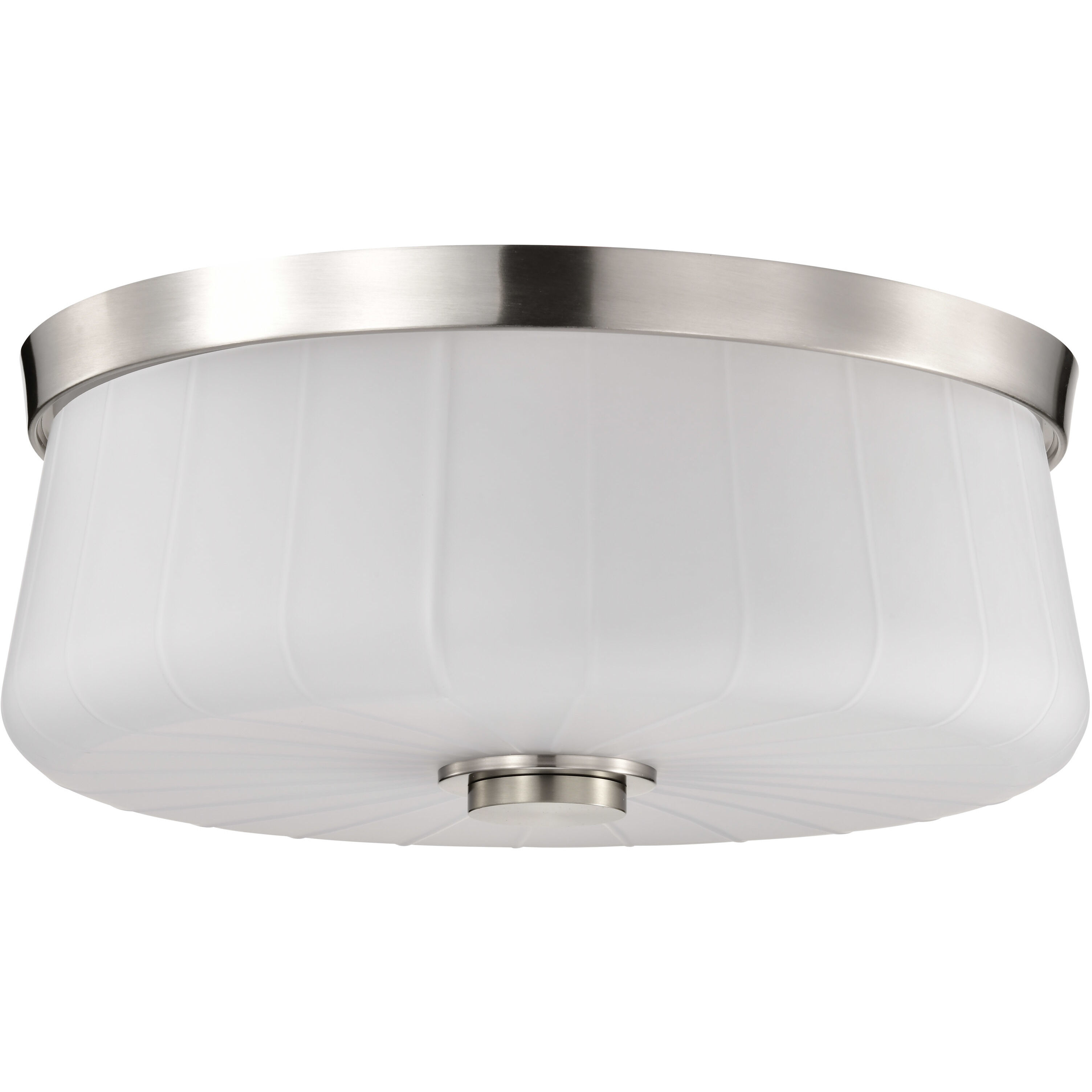 Lune 16 inch Brushed Nickel Flush Mount Ceiling Light