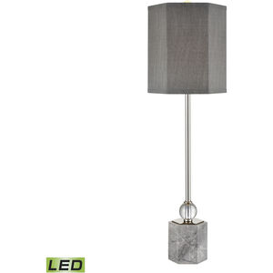 Discretion 33 inch 9.00 watt Polished Nickel with Gray Buffet Lamp Portable Light