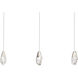 Beyond Martini LED 5.5 inch Polished Nickel Multi-Light Pendant Ceiling Light in Optic, Linear Canopy