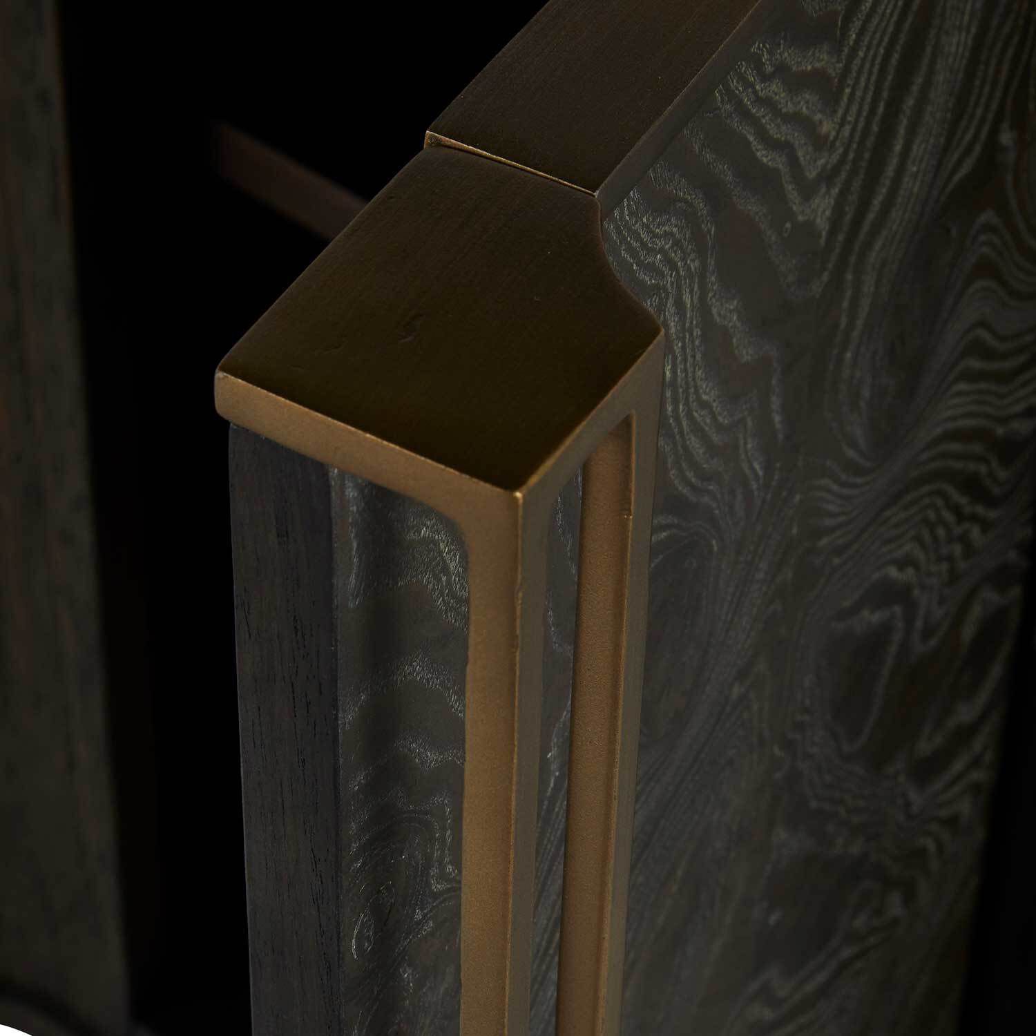 Fitzgerald Dark Grey Mindi / Dark Grey Burl / Stained Brass Cabinet