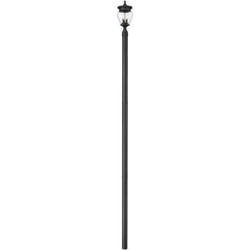 Davina 3 Light 138.25 inch Black Outdoor Post Mounted Fixture in G9