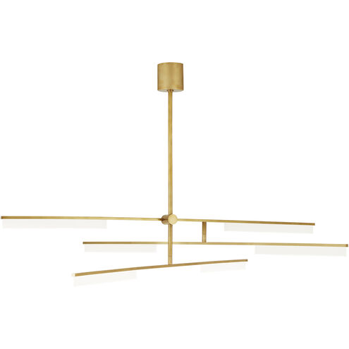 Sean Lavin Klee LED 56.1 inch Natural Brass Chandelier Ceiling Light, Integrated LED