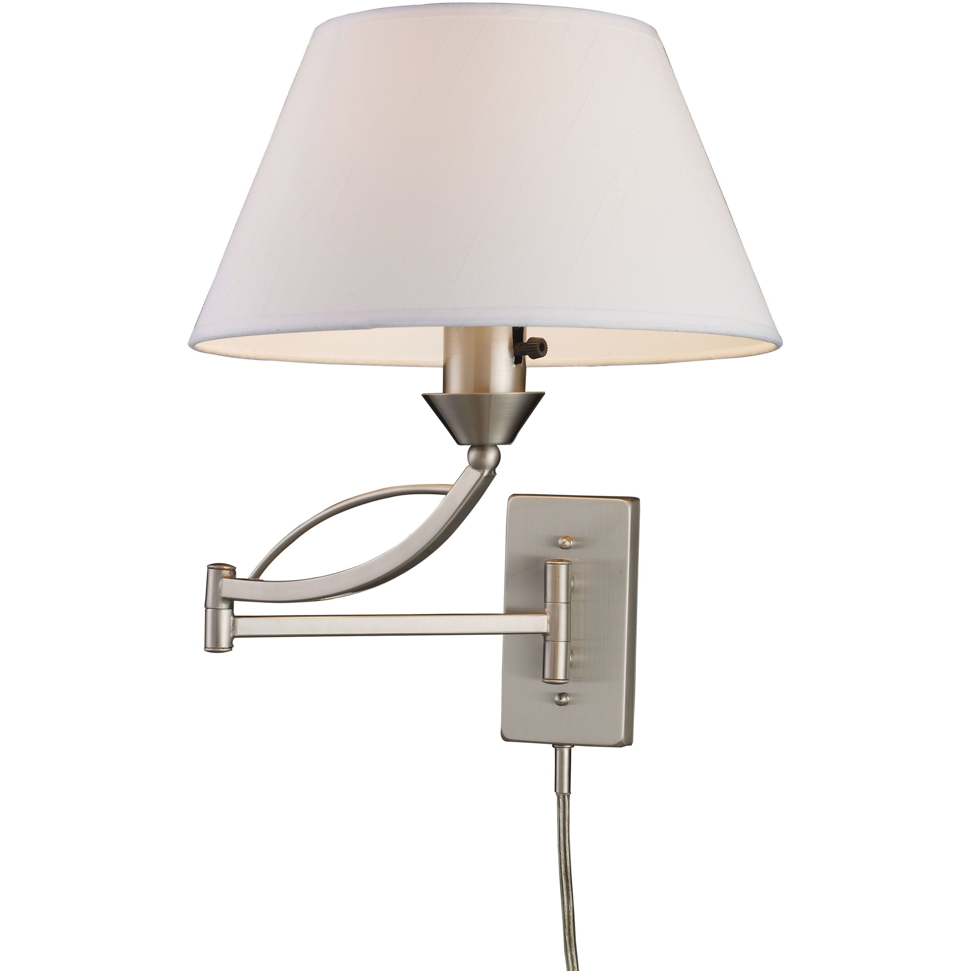 Elysburg 24 inch 150 watt Satin Nickel Swingarm Sconce Wall Light