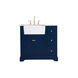 Franklin 36 X 22 X 35 inch Blue Bathroom Vanity Cabinet