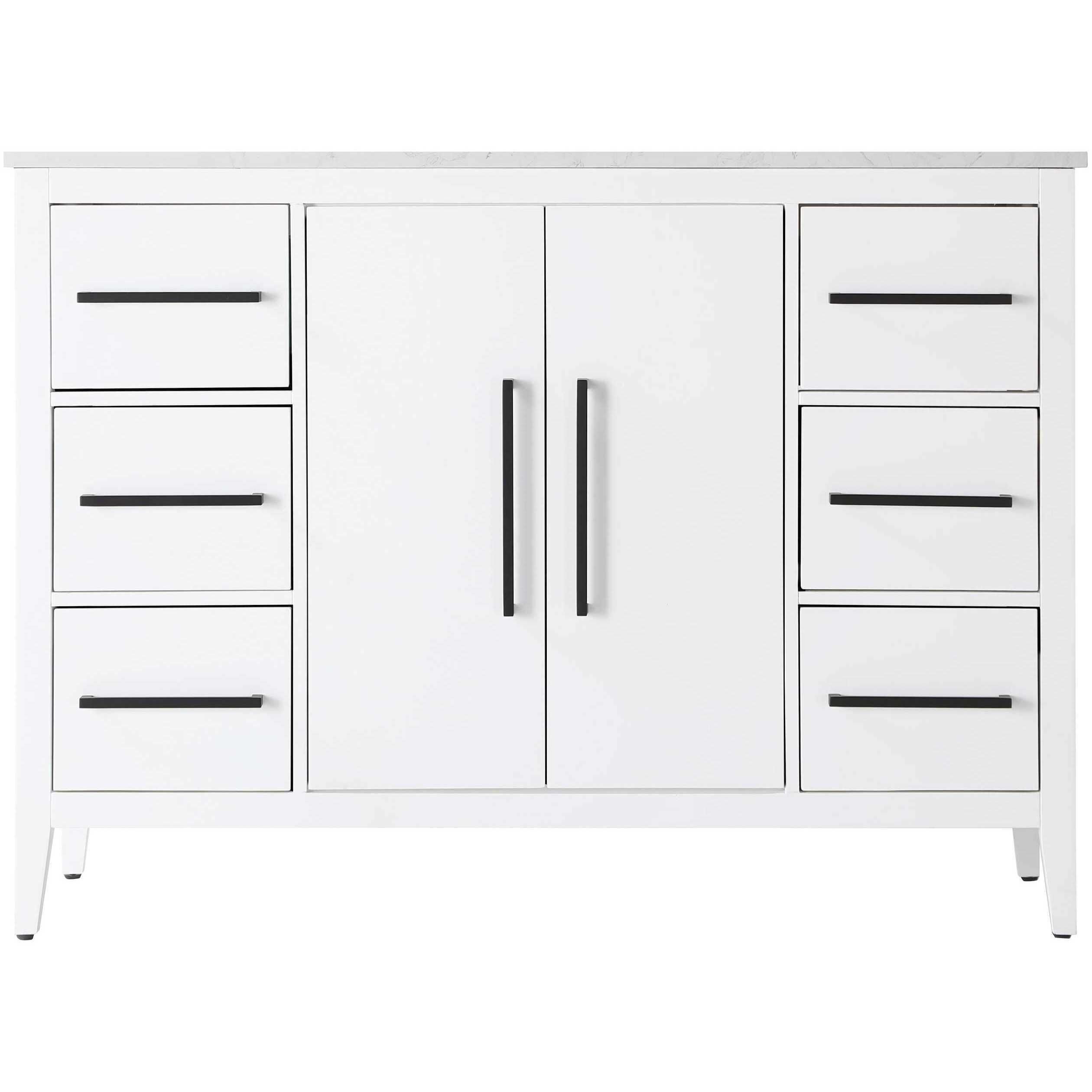 Millie 48 X 35 inch White Bathroom Vanity Cabinet