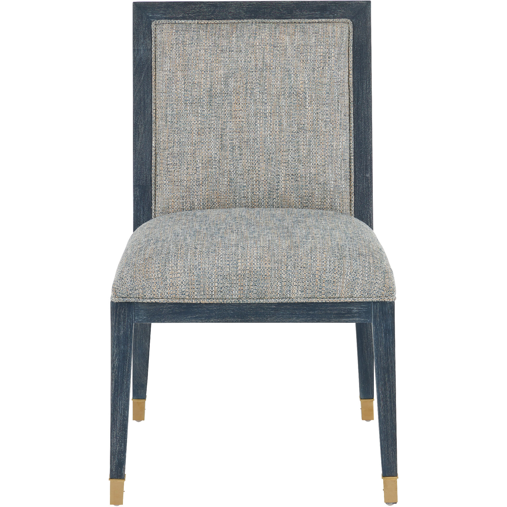 Santos Vintage Navy/Performance Barrett Dusk/Satin Brass Side Chair