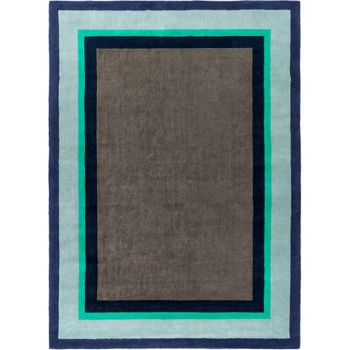 Young Life 132 X 96 inch Navy, Seafoam, Emerald, Dark Brown, Dark Blue Rug