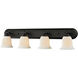 Lagoon 4 Light 36 inch Matte Black Vanity Wall Light