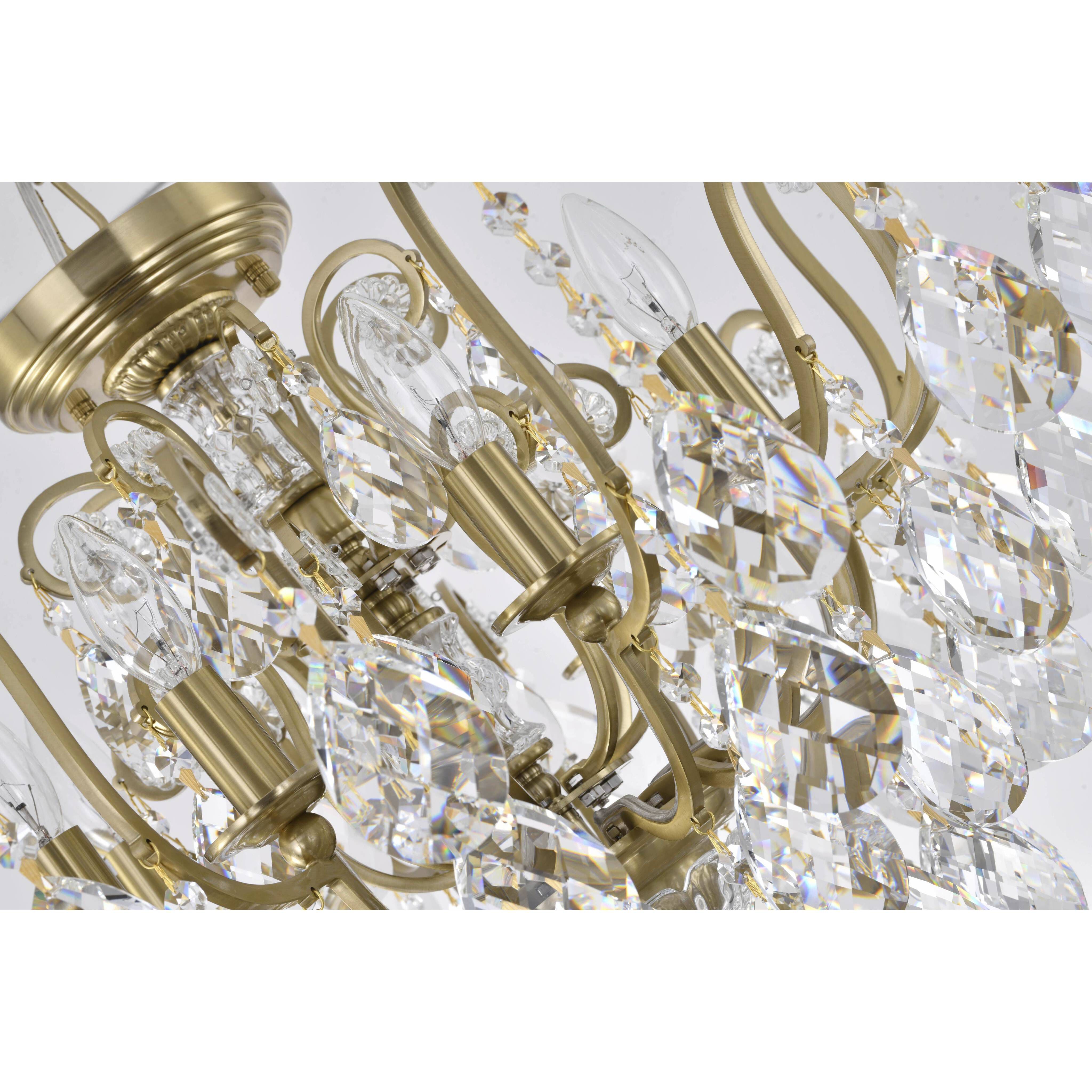 Canada 8 Light 25.5 inch Antique Brass Chandelier Ceiling Light, Gold Frame