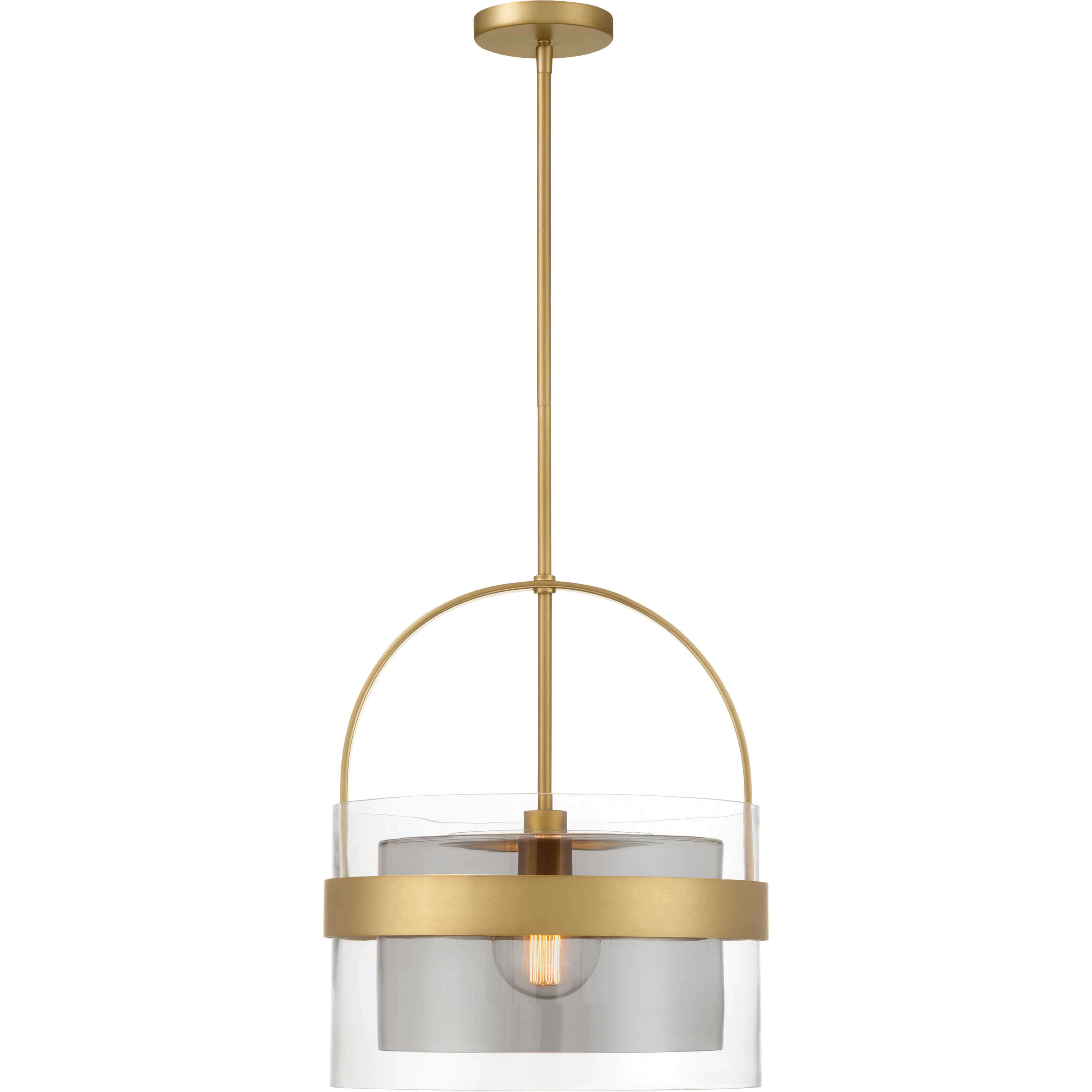 Ravik 1 Light 15.5 inch Legacy Brass Convertible Pendant/Semi-Flush Mount Ceiling Light