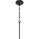 Pleated 1 Light 7.13 inch Flat Black Mini Pendant Ceiling Light