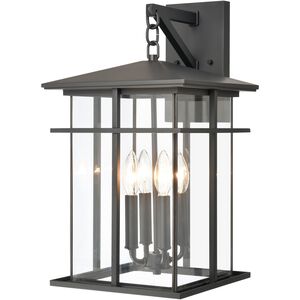 Oak Park 4 Light 20 inch Matte Black Outdoor Wall Sconce