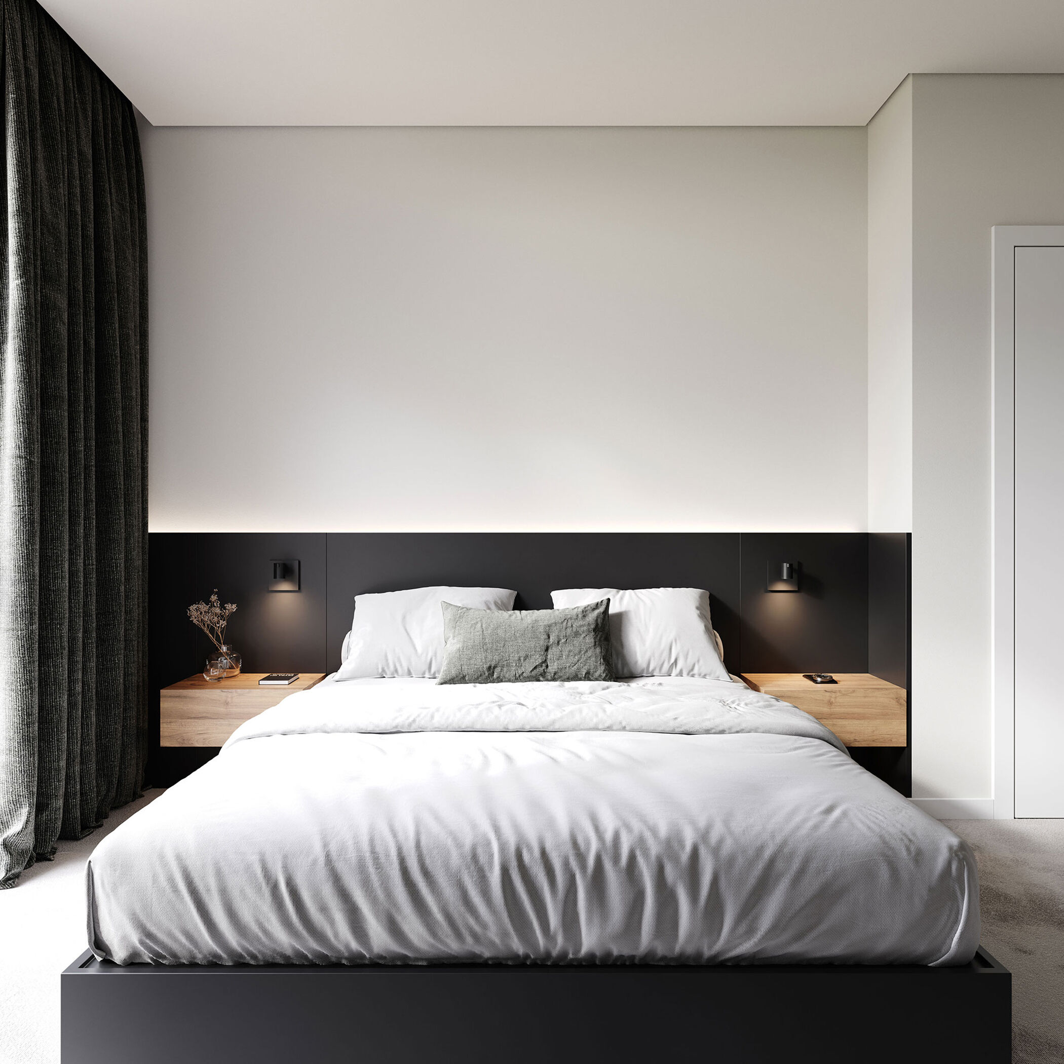 Suspenders LED 2 inch Satin Black ADA Modular Wall Mount Wall Light