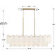 Addis 14 Light 51.75 inch Aged Brass Chandelier Ceiling Light in Tronchi Glass White