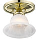 Edgemont 1 Light 7 inch Polished Brass Semi-Flush Mount Ceiling Light