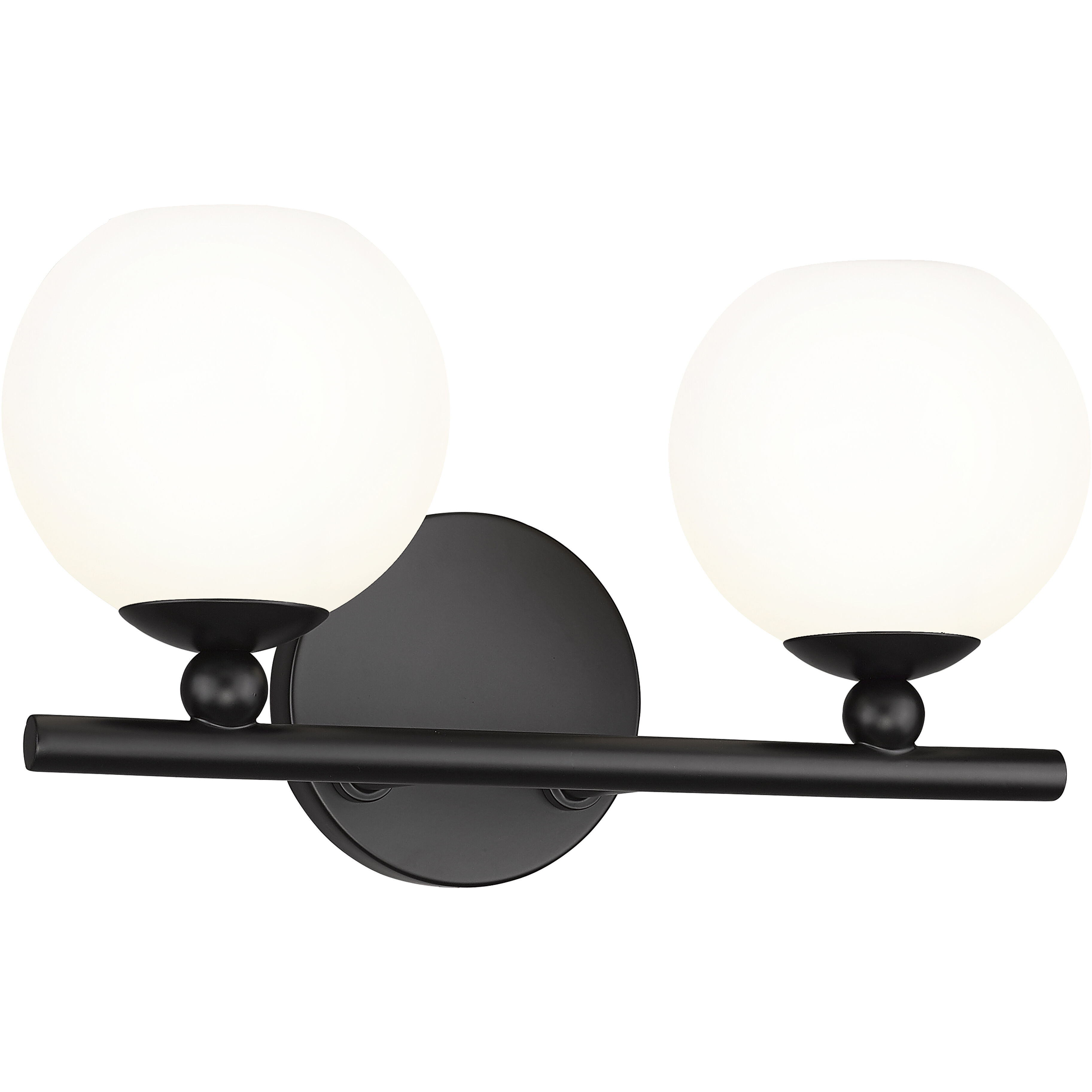 Neoma 2 Light 13.5 inch Matte Black Vanity Wall Light