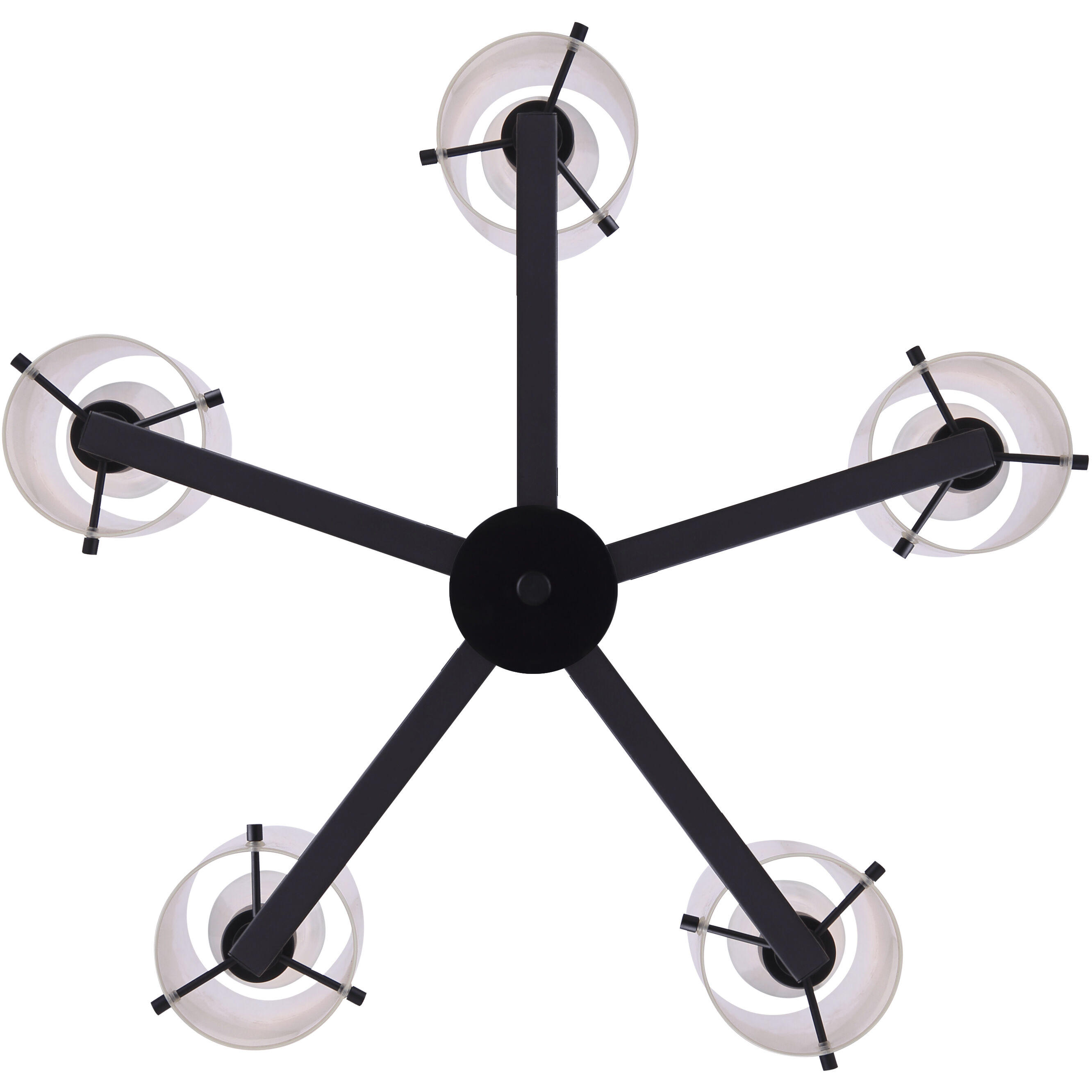 Madison 5 Light 24 inch Black Chandelier Ceiling Light