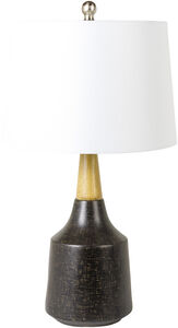 Kent 27.25 inch 100 watt Bronze and Wood Table Lamp Portable Light