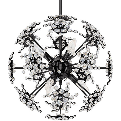 Esteracae 6 Light Jet Black Pendant Ceiling Light in Radiance