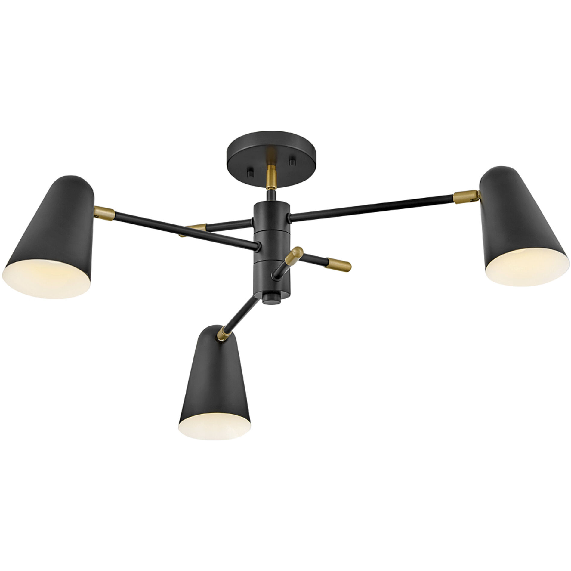 Birdie LED 30 inch Black Chandelier Ceiling Light