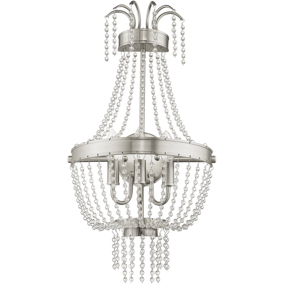 Valentina 3 Light 13 inch Brushed Nickel Wall Sconce Wall Light