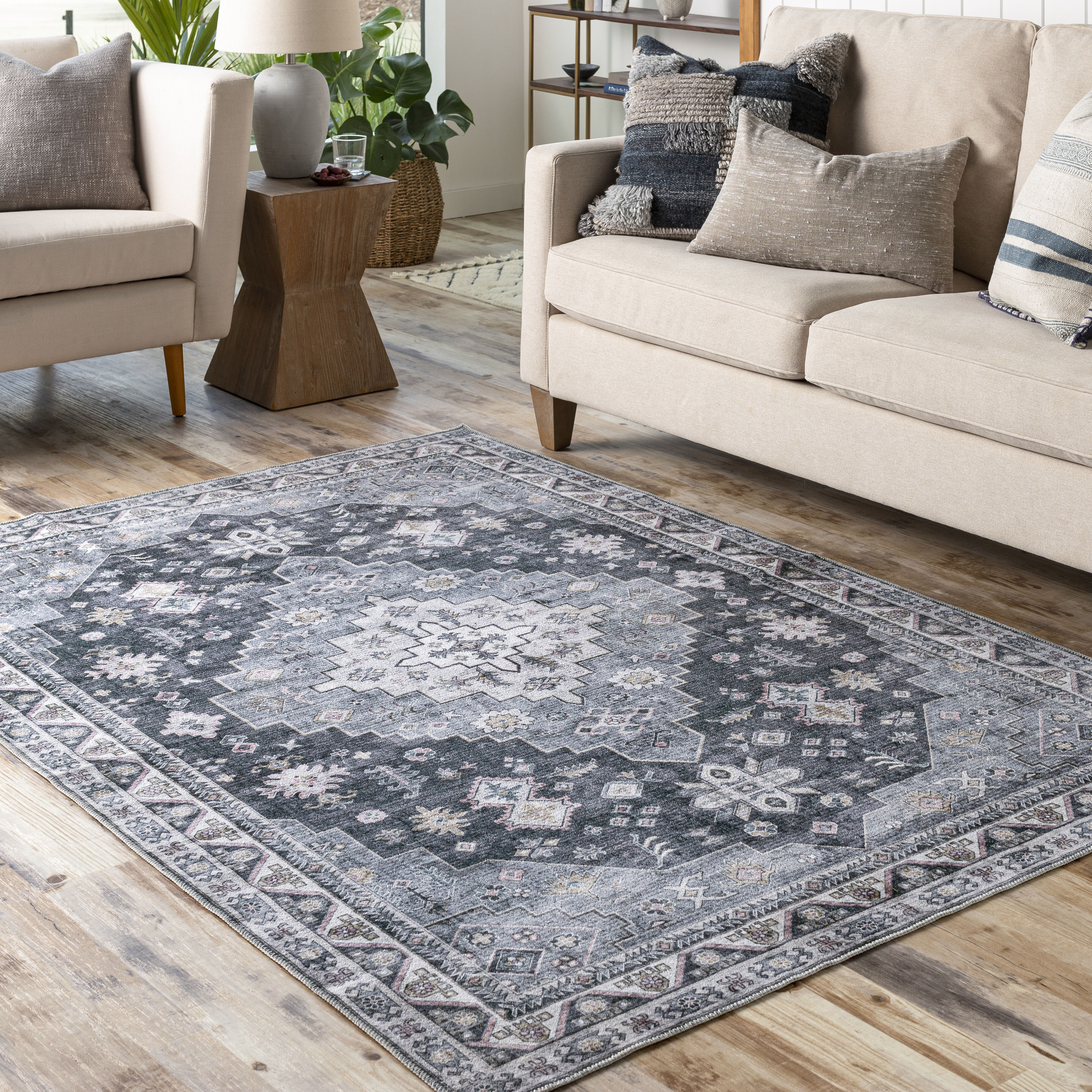 Regen 114 X 90 inch Pewter Rug, Rectangle