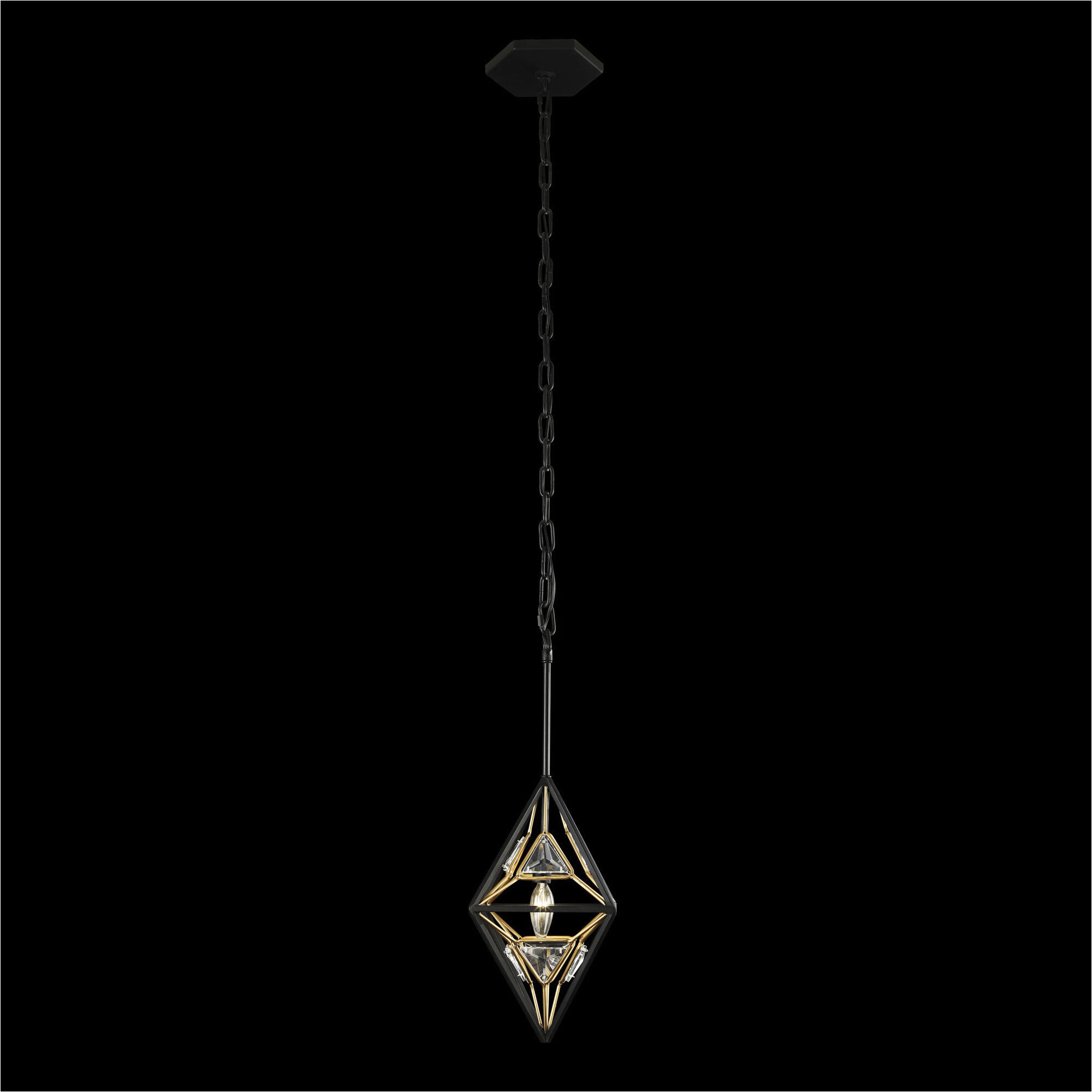 Marcia 1 Light 10.25 inch Matte Black/French Gold Pendant Ceiling Light