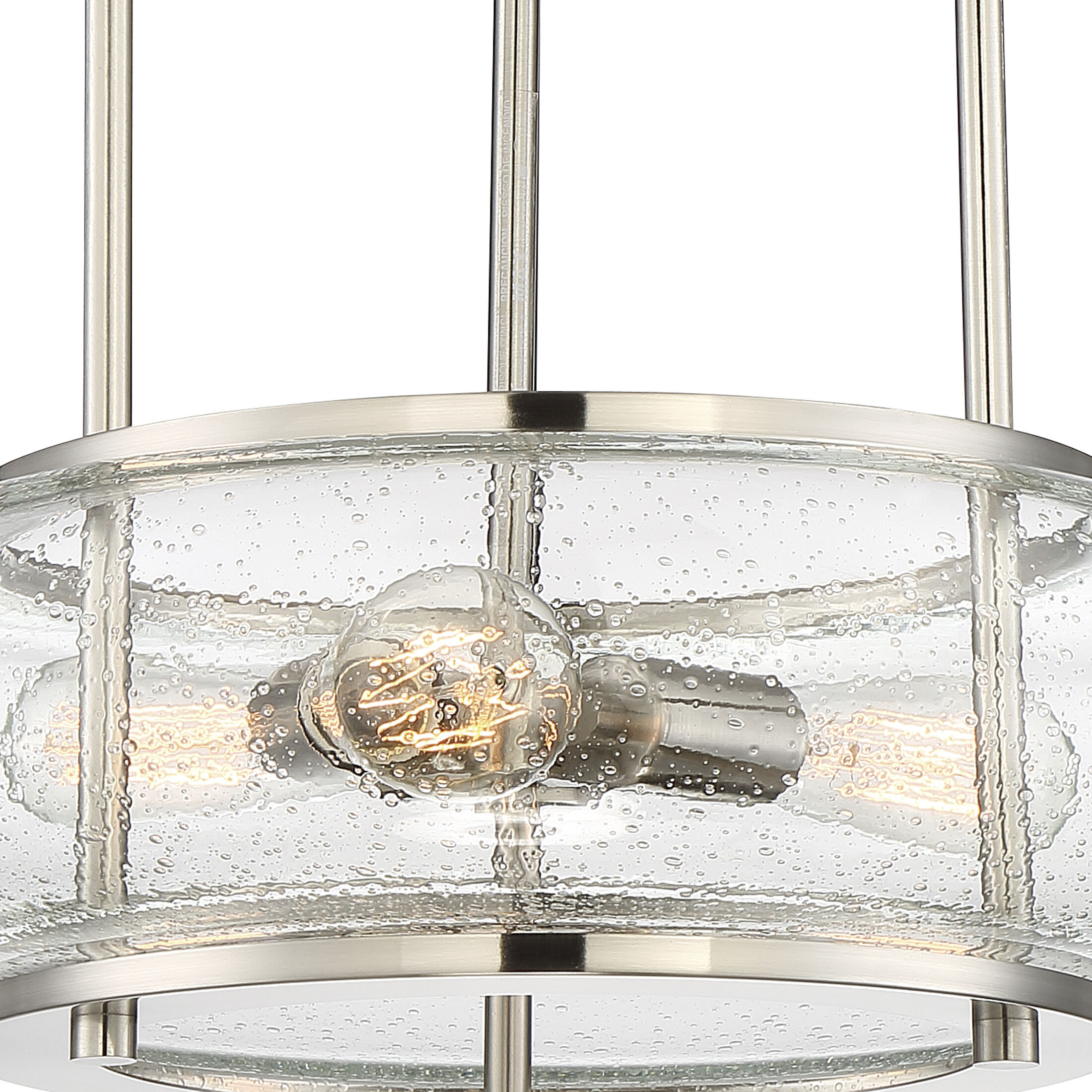Trilogy 3 Light 16 inch Brushed Nickel Pendant Ceiling Light