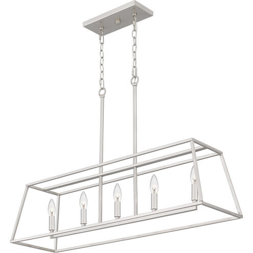 Prescott 5 Light 36 inch Brushed Nickel Island Light Ceiling Light