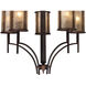 Barringer 5 Light 29 inch Aged Bronze with Tan Chandelier Ceiling Light