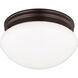 Webster 2 Light 9.5 inch Bronze Flush Mount Ceiling Light
