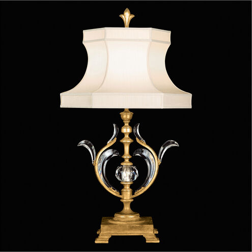 Beveled Arcs 37 inch Gold Leaf Table Lamp Portable Light
