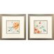 Floral Hummingbird Blue and Green and Orange Framed Art