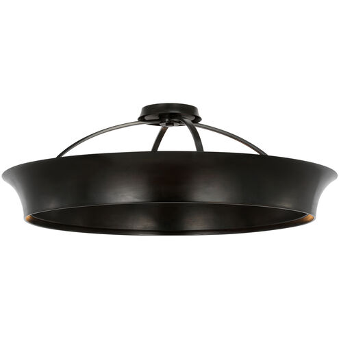 Thomas O'Brien Garland LED 30 inch Aged Iron Dual Lit Ring Flush Mount Ceiling Light