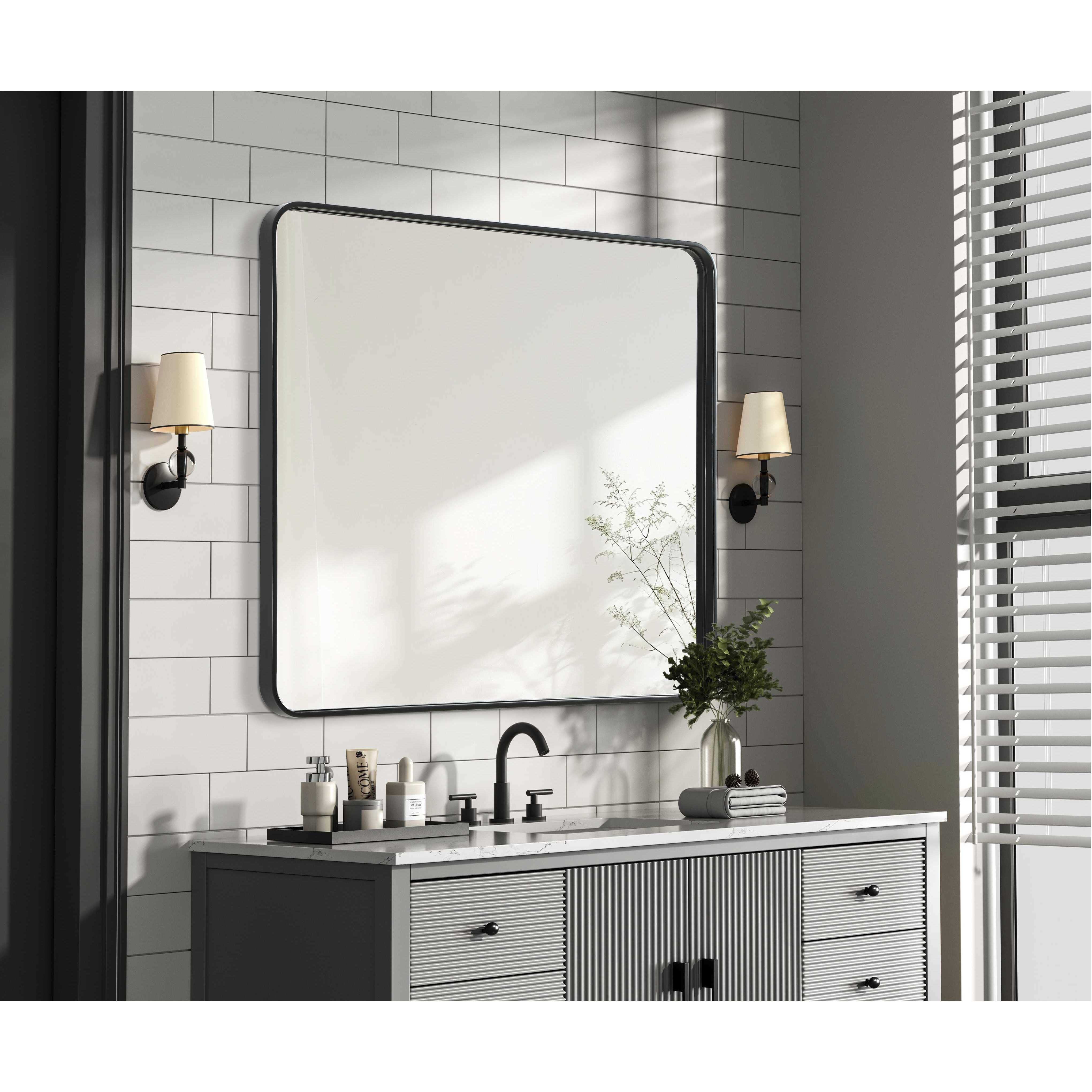 Remy 40 X 36 inch Black Mirror