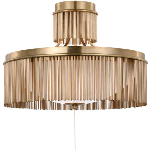 Fisher Weisman Sutton LED 21 inch Antique-Burnished Brass Flush Mount Ceiling Light