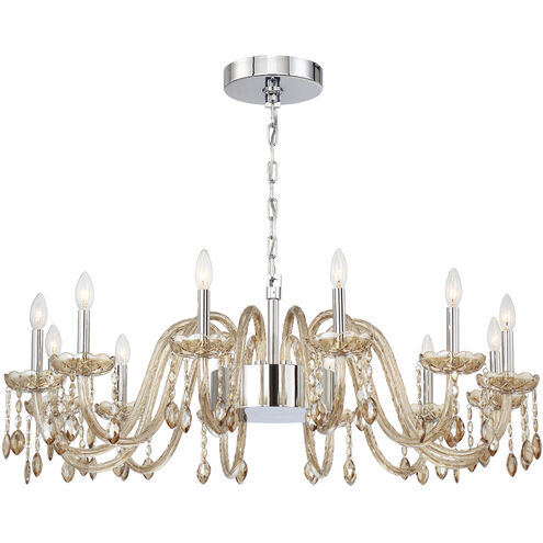 Ferrero 16 Light 42 inch Chrome Chandelier Ceiling Light in Cognac