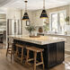Springfield 1 Light 12 inch Legacy Brass and Dark Matte Black Pendant Ceiling Light