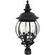 Frontenac 4 Light 27 inch Textured Black Outdoor Post Top Lantern