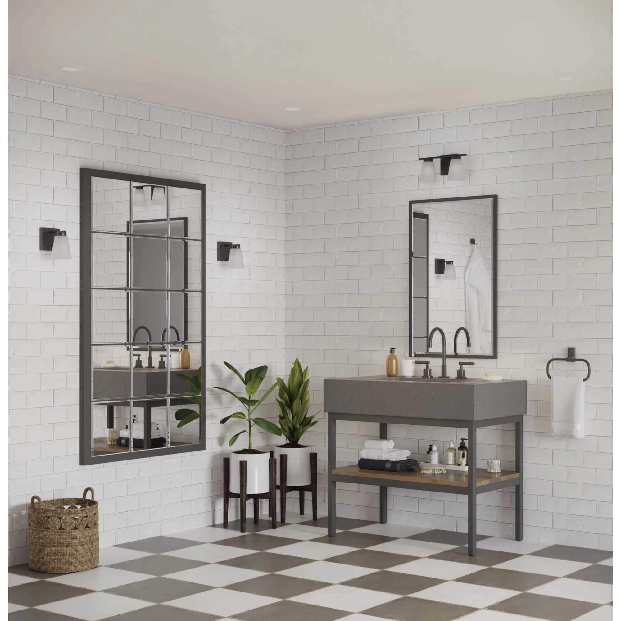 Tanner 2 Light 13 inch Matte Black Vanity Light Wall Light