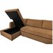 Burrow VV Ginger Sleeper Sectional With Storage Chaise in Left, Brown, Left
