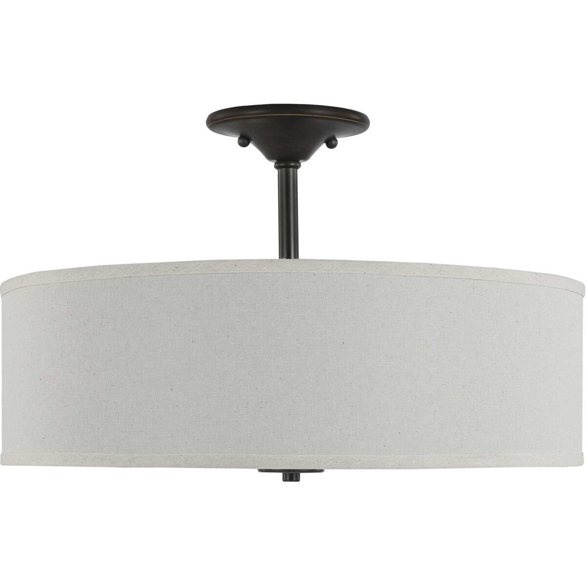 Inspire 3 Light 18 inch Antique Bronze Semi-Flush Mount Ceiling Light